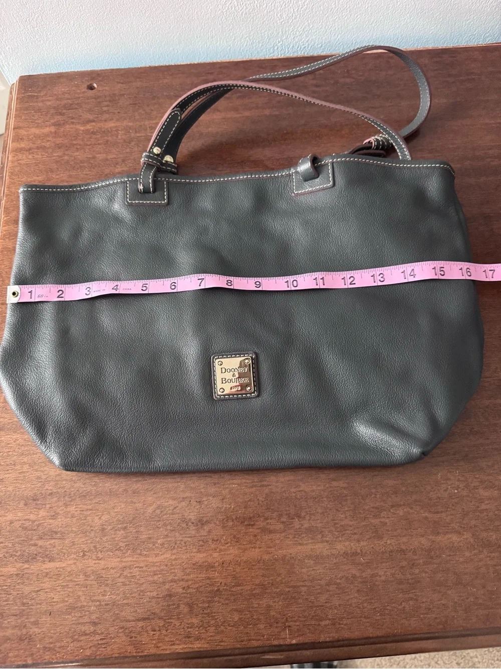 Dooney & Bourke Gray Leather Tote